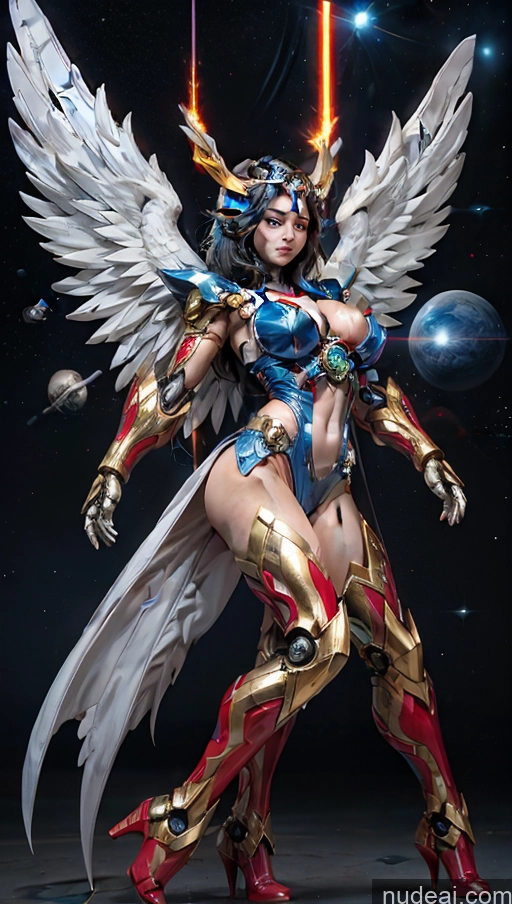 related ai porn images free for Bodybuilder Several Busty Persian Superhero Regal Powering Up Has Wings Science Fiction Style Space Dynamic View Heat Vision SSS: A-Mecha Musume A素体机娘