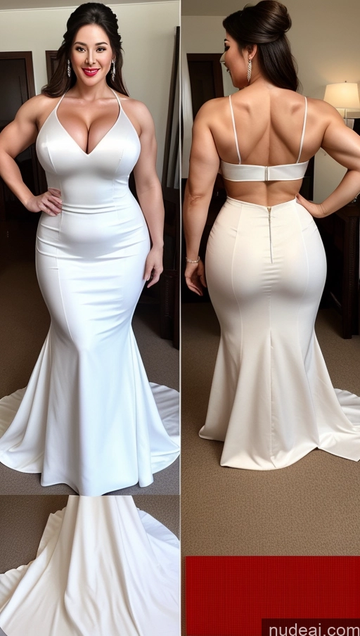 ai nude image of a woman in a white dress posing for a picture in a mirror pics of Huge Boobs Lipstick Muscular Big Ass Abs Chubby Fairer Skin Chinese Wedding