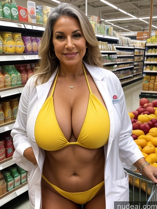 related ai porn images free for Milf One 70s Grocery Front View Busty Huge Boobs Tanned Skin Microkini Thong Casual Brazilian Lab Coat Professor