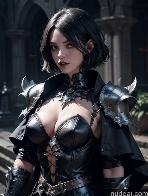 ai nude image of arafed woman in a black leather outfit holding a sword pics of Death Knight Vampire Steampunk Batwoman Short Hair Black Hair Fantasy Style Jeff Easley Medieval Fantasy Armor Dark Lighting Knight Goth Devil Dominatrix