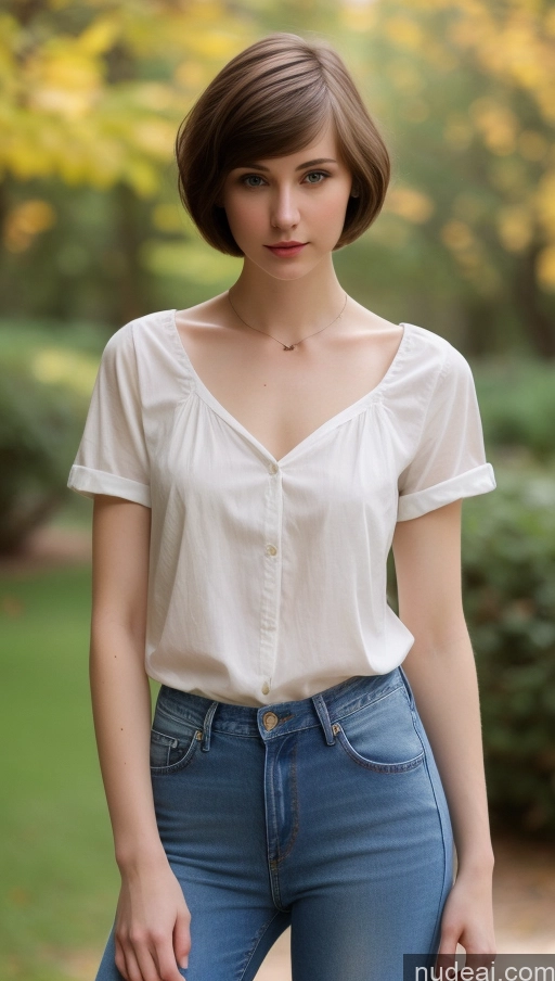 related ai porn images free for Small Tits Beautiful Skinny Short Hair Fairer Skin 18 Brunette Russian Jeans Detailed One Shirt