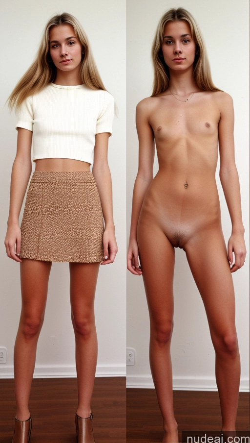 ai nude image of two pictures of a woman in a skirt and a top pics of 18 70s Detailed Onoff Skinny Mini Skirt