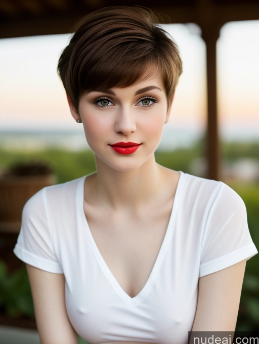 related ai porn images free for Small Tits Beautiful Lipstick Skinny Fairer Skin 18 Brunette Pixie Russian Close-up View Shirt