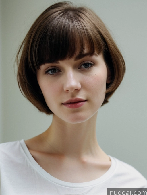 related ai porn images free for Small Tits Beautiful Skinny Fairer Skin 18 Brunette Russian Close-up View Shirt Short Hair