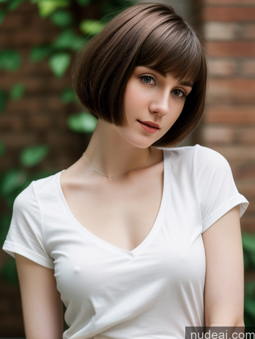 related ai porn images free for Small Tits Beautiful Skinny Fairer Skin 18 Brunette Russian Close-up View Shirt Short Hair