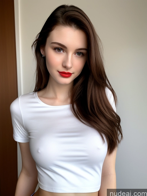 related ai porn images free for Small Tits Beautiful Lipstick Skinny Fairer Skin 18 Brunette Russian Close-up View Shirt Straight