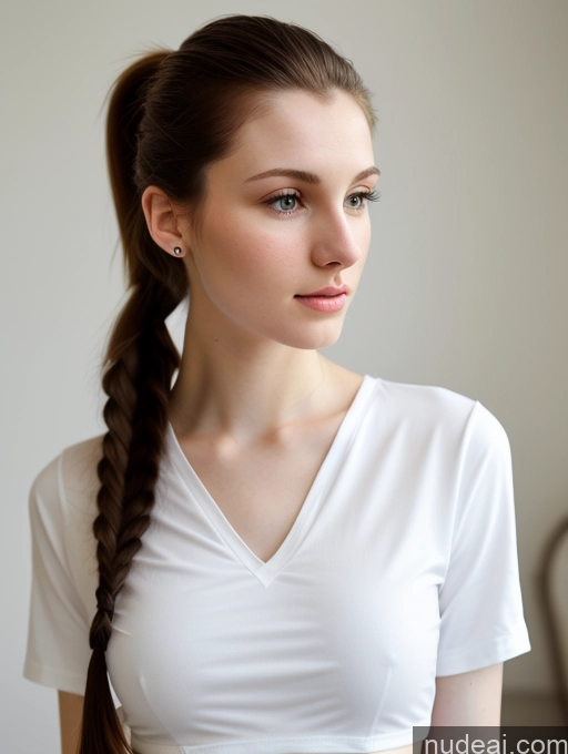 related ai porn images free for Small Tits Beautiful Skinny Fairer Skin 18 Brunette Russian Close-up View Shirt Ponytail