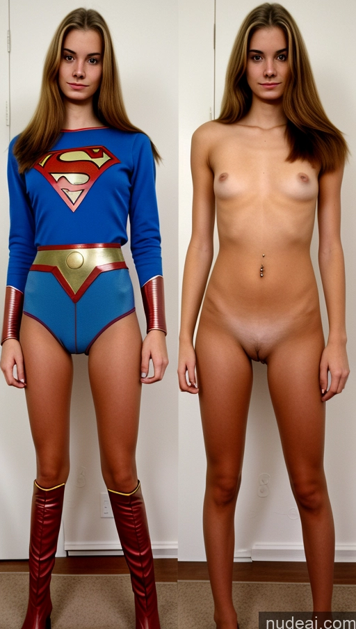 ai nude image of two women in costumes of superhero and wonder wonder pics of 70s Detailed Onoff 18 Skinny Superheroine