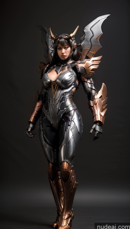 ai nude image of araffe woman in a shiny suit with wings and a sword pics of Bodybuilder Perfect Boobs Muscular Abs Science Fiction Style Vampire Has Wings Powering Up Mech Suit SSS: A-Mecha Musume A素体机娘