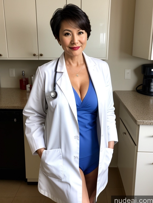 related ai porn images free for Milf Perfect Boobs Lipstick Pixie Asian Bra Doctor Lab Coat Cleavage Partially Nude Dark Lighting Detailed 50s