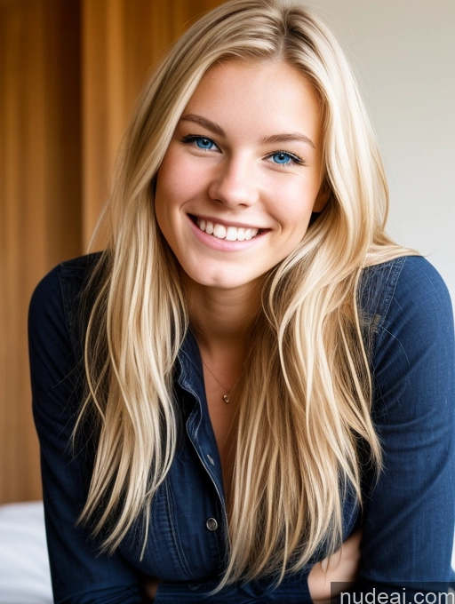 ai nude image of blond woman with blue eyes and long blond hair smiling pics of Western Scandinavian Huge Boobs 18 Laughing Sexy Face Boots Short Beautiful Skinny