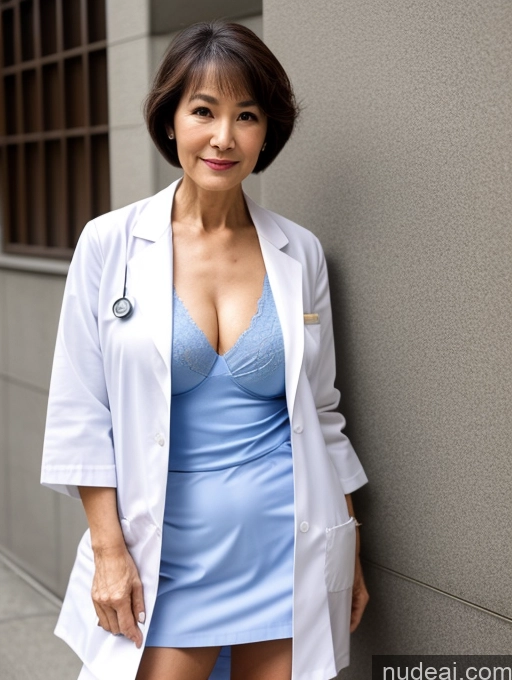 related ai porn images free for Sexy Face Cleavage Detailed Bra Doctor Short Hair Perfect Boobs Japanese Model 70s Casual Lab Coat