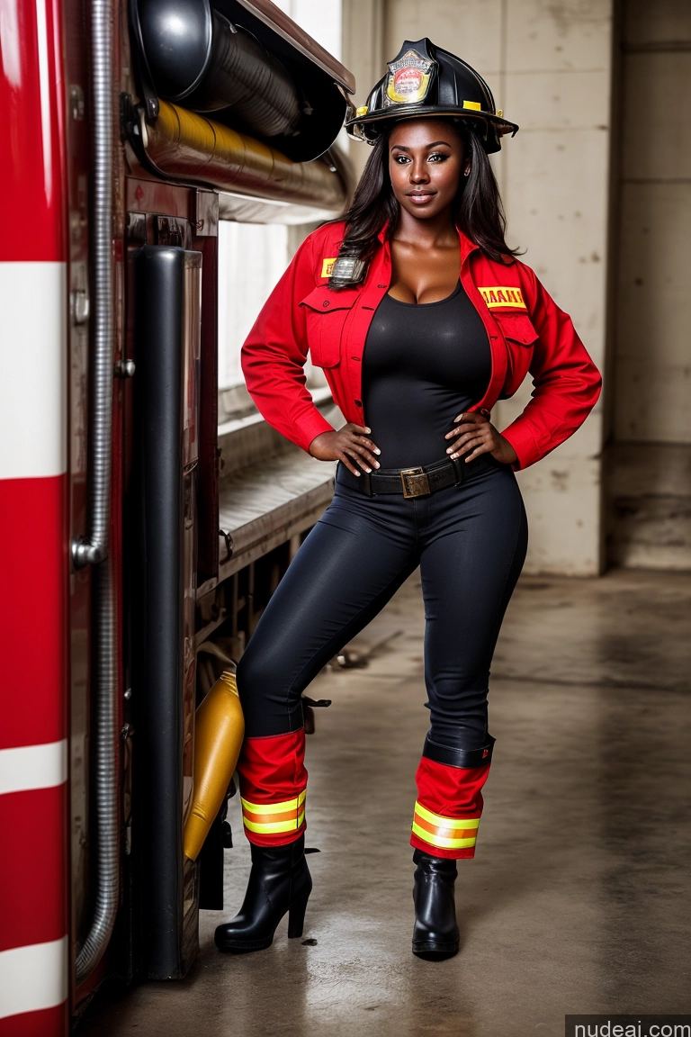 related ai porn images free for Busty Perfect Boobs Beautiful Perfect Body Dark Skin Long Hair Boots Firefighter