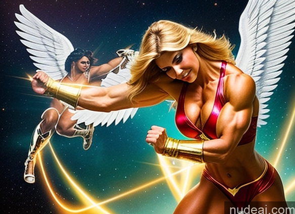 related ai porn images free for Perfect Boobs Bodybuilder Powering Up Superhero Angel