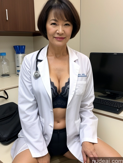 related ai porn images free for Chinese Bra Doctor Cleavage Two Dark Lighting Lab Coat Short Hair 80s Orgasm Milf Spreading Legs