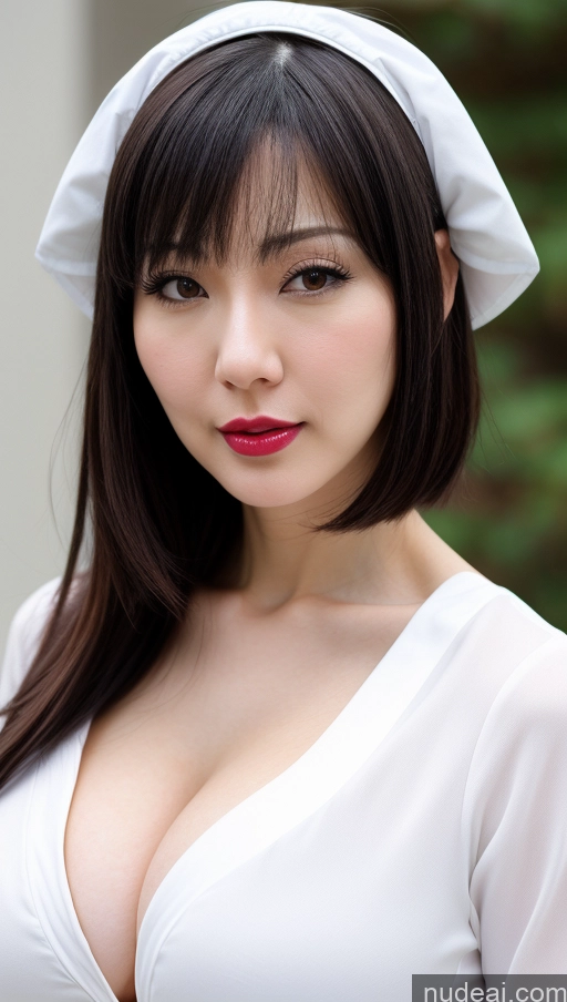 related ai porn images free for Woman One Huge Boobs Beautiful Lipstick Fairer Skin 30s Black Hair Bobcut Japanese Detailed Close-up View Cosplay