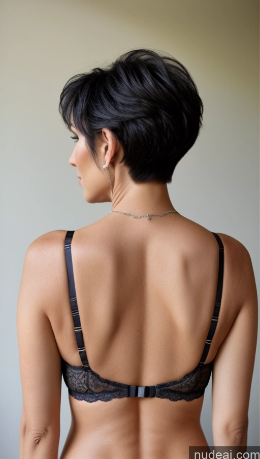 related ai porn images free for Milf Detailed Black Hair Pixie Bra Back View Skinny