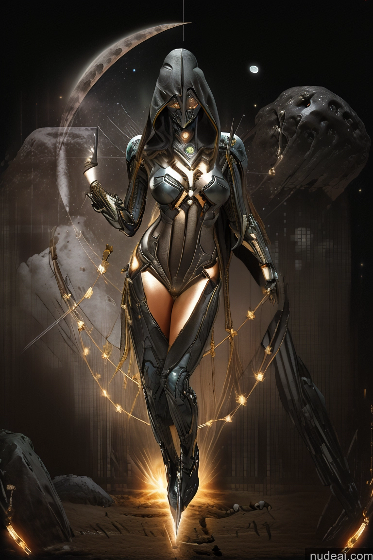 Small Tits Big Ass Thick Big Hips Brunette Bangs White Moon Detailed ((maxmonolith)) Sexy Face Futuristicbot V2 Center Opening Black Bodysuit Of Green Heart Nanosuit Wife Or Girlfriend Chain Shackles Gold Jewelry Death Knight