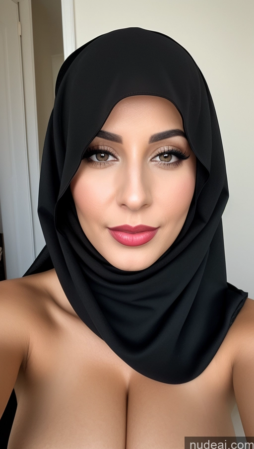 related ai porn images free for Woman One Huge Boobs Lipstick Fairer Skin 30s Close-up View Detailed Black Hair Arabic Slicked Nude Niqab Beautiful