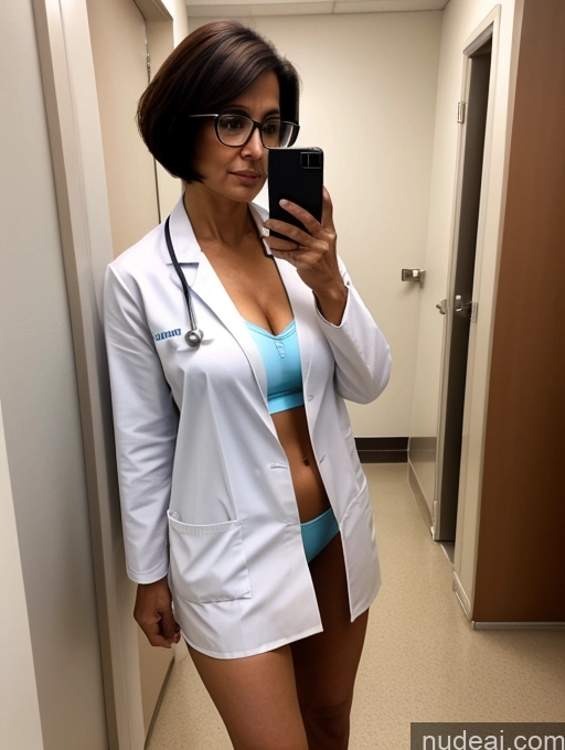 related ai porn images free for Milf Perfect Boobs Perfect Body 60s Hospital Doctor Lab Coat Panties Cleavage Partially Nude Glasses Bobcut Indian