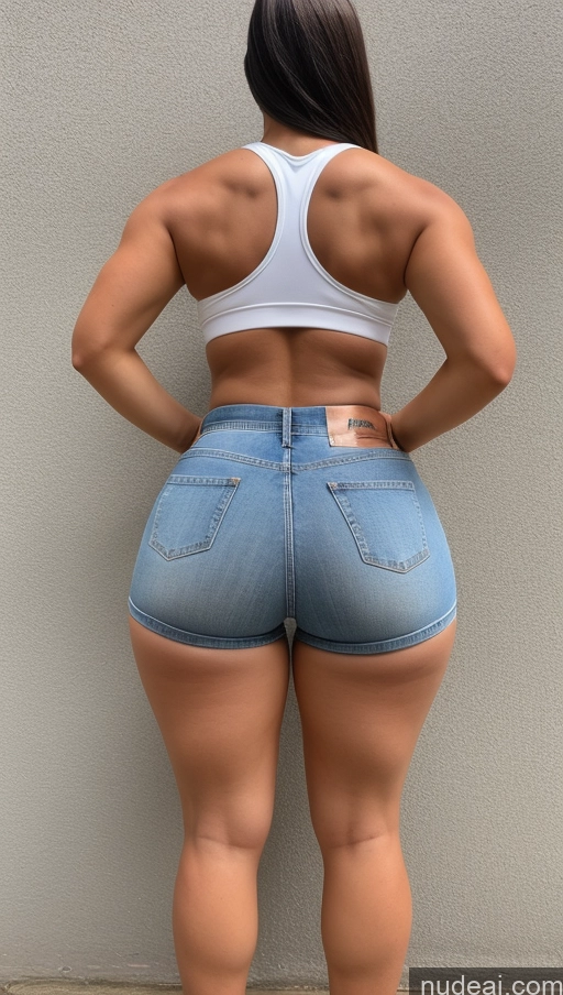 related ai porn images free for Big Ass Big Hips Athlete Jeans Short Shorts Back View