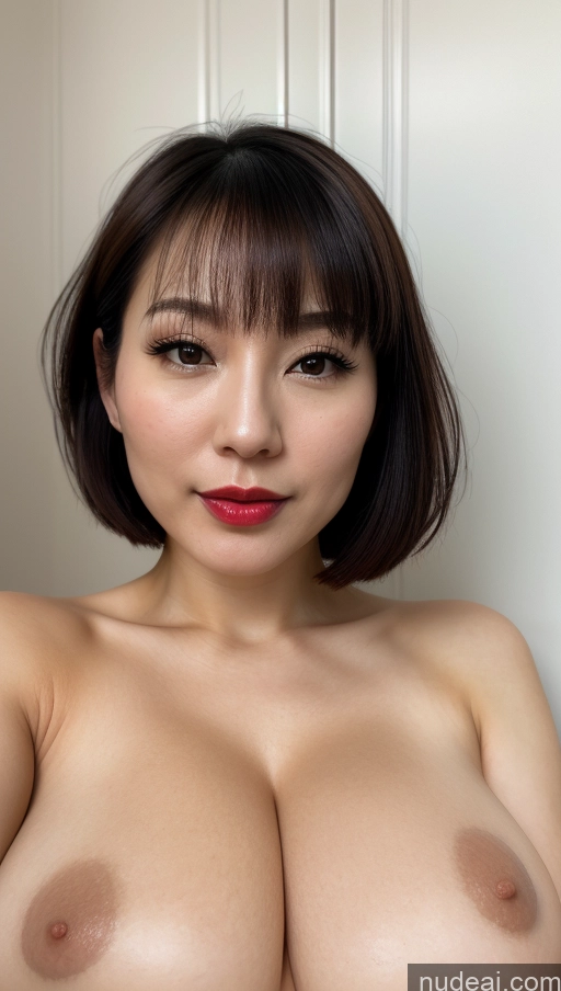 related ai porn images free for Woman One Huge Boobs Beautiful Lipstick Fairer Skin 30s Black Hair Bobcut Japanese Close-up View Nude Detailed