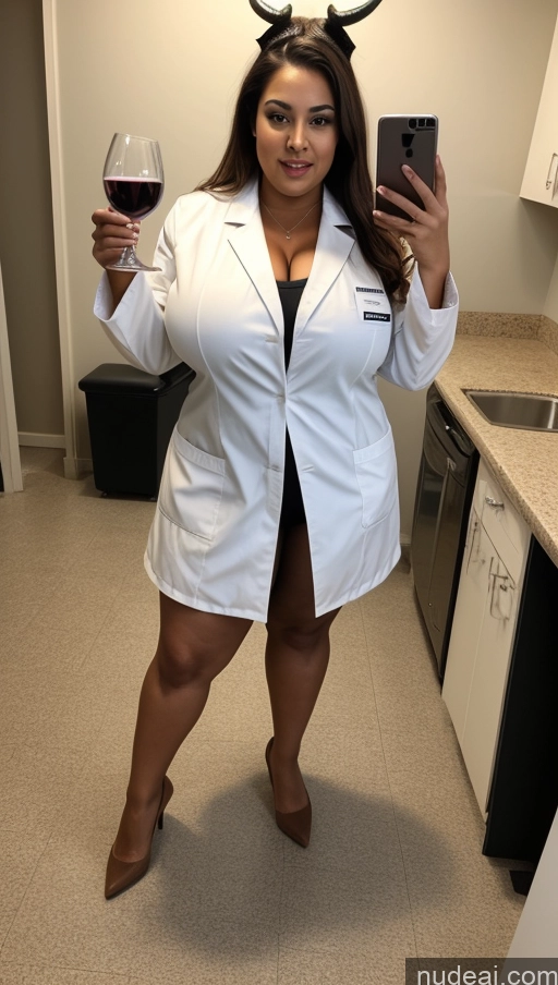 ai nude image of arafed woman in a lab coat holding a glass of wine pics of Several Huge Boobs Big Ass Big Hips Chubby Thick Long Legs Short Perfect Body Pubic Hair Tanned Skin 18 Succubus Wine Milf Fat Busty Perfect Boobs Lab Coat Hospital Shocked