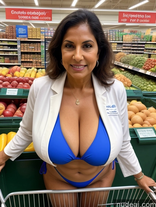 related ai porn images free for Milf One Busty Huge Boobs Tanned Skin 70s Indian Front View Microkini Thong Lab Coat Professor Grocery