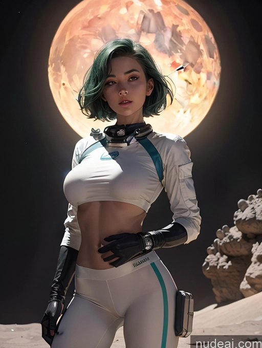 related ai porn images free for Bright Lighting Alternative Jewelry Strapless Yoga Pants Sci-fi Armor Space Suit 60s Moon Stargazing Dutch Bobcut Green Hair Sexy Face 20s Model Perfect Boobs Perfect Body