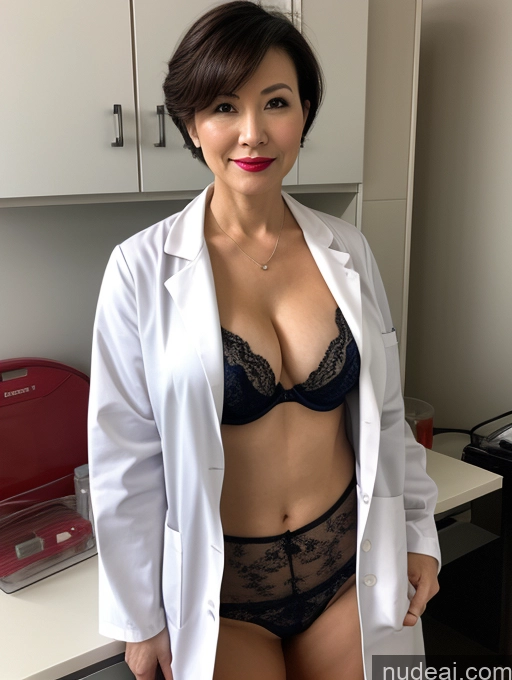 related ai porn images free for Milf Perfect Boobs Lipstick Pixie Bra Doctor Lab Coat Cleavage Partially Nude Dark Lighting Chinese