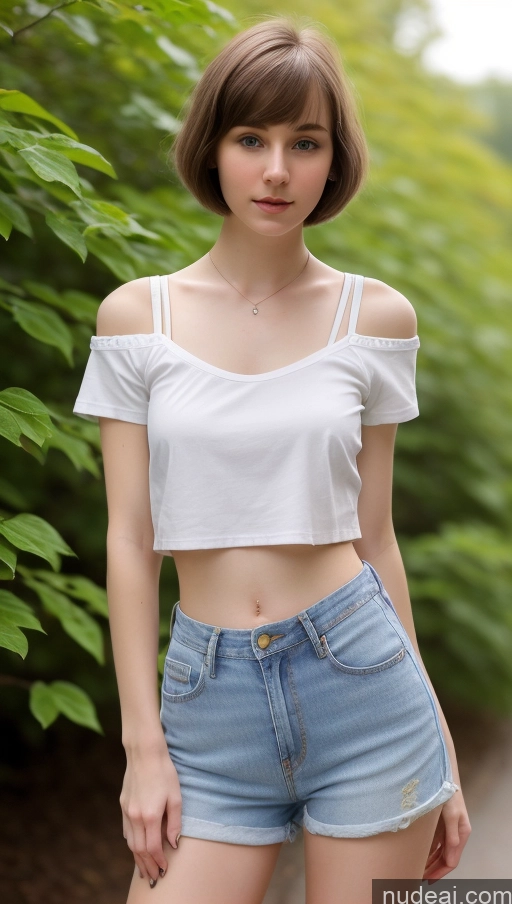 related ai porn images free for Small Tits Beautiful Skinny Small Ass Fairer Skin 18 Brunette Short Hair Russian Daisy Dukes Detailed Shirt