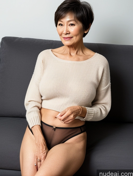 related ai porn images free for Small Tits Beautiful Perfect Body Blouse Casual Cleavage Short Hair Sweater 70s Milf Partially Nude Dark Lighting Chinese Couch Spreading Legs