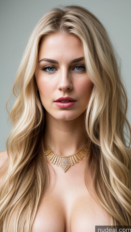 ai nude image of arafed woman with long blonde hair and a necklace on her neck pics of Perfect Body Pubic Hair Lipstick Blonde Long Hair Scandinavian Diamond Jewelry Gold Jewelry Pearl Jewelry 18 Angry Busty Tank Top Cleavage