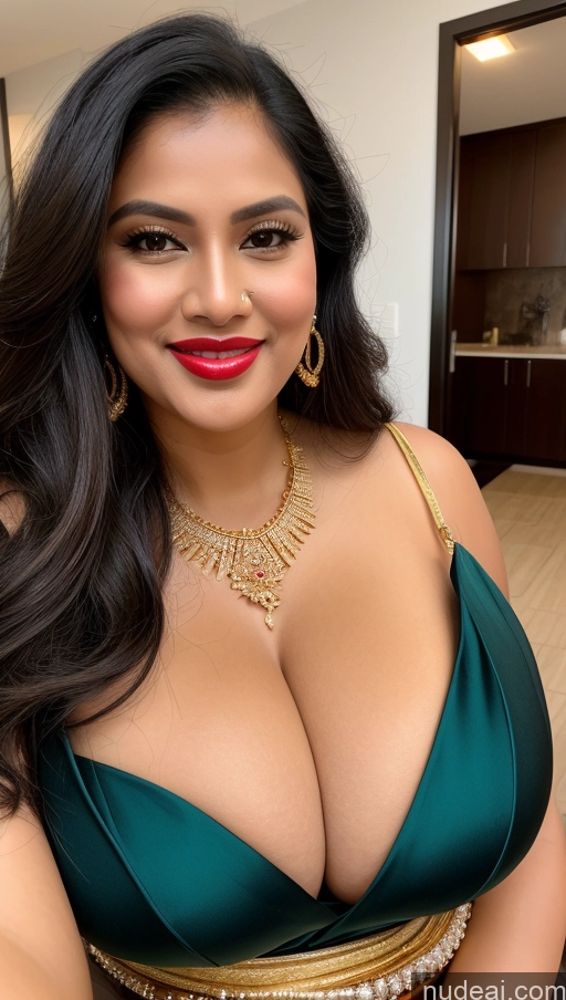 related ai porn images free for Miss Universe Model Busty Huge Boobs Beautiful Lipstick Big Ass Chubby Fairer Skin 50s Happy Seductive Sexy Face Black Hair Straight Malaysian Front View Traditional Sari Jewelry Gold Jewelry Bright Lighting