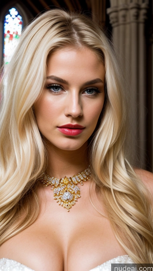 ai nude image of blond woman with a very large breast wearing a very big necklace pics of Perfect Body Long Legs Blonde Long Hair Scandinavian Lipstick Pearl Jewelry 18 Huge Boobs Diamond Jewelry Pouting Lips Gold Jewelry Wedding Church