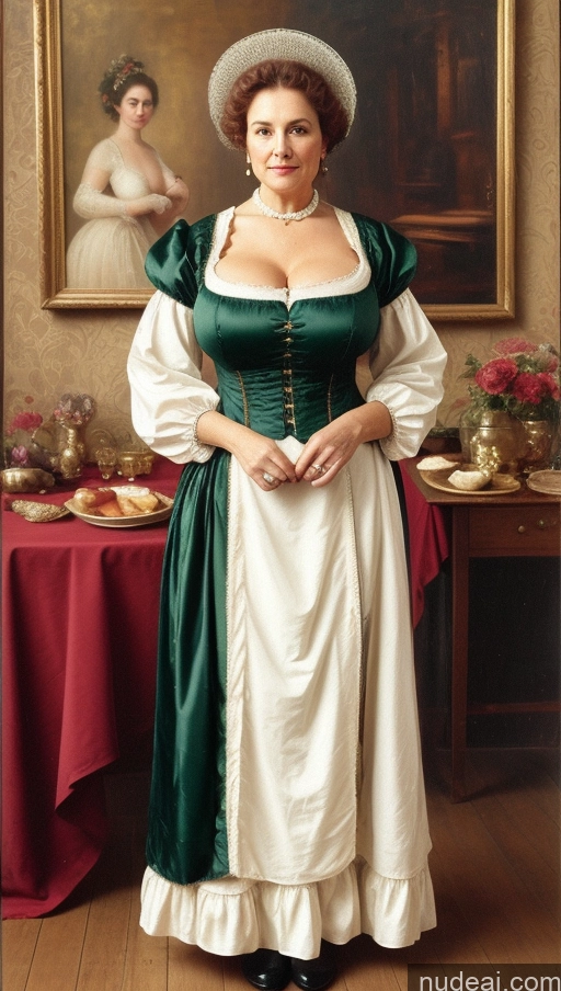 ai nude image of there is a woman in a green and white dress posing for a picture pics of Milf Huge Boobs Beautiful Pubic Hair Ginger British Painting Traditional Victorian Partially Nude Full Frontal Hairy Women Medieval