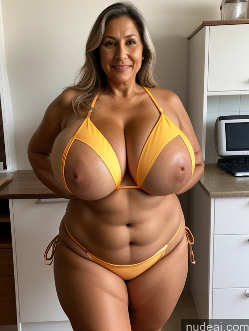 related ai porn images free for One Milf Busty Huge Boobs Tanned Skin 70s Brazilian Front View T-pose Lab Coat Microkini Professor Thong