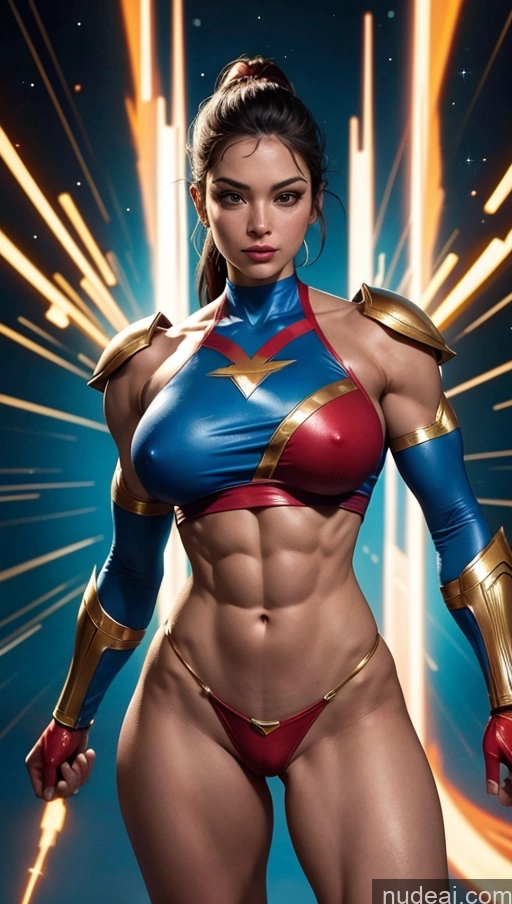 related ai porn images free for Mary Thunderbolt Powering Up Bodybuilder Perfect Boobs Perfect Body Muscular Abs Several Sci-fi Armor