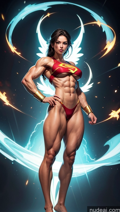 related ai porn images free for Mary Thunderbolt Powering Up Bodybuilder Perfect Boobs Perfect Body Muscular Abs Several