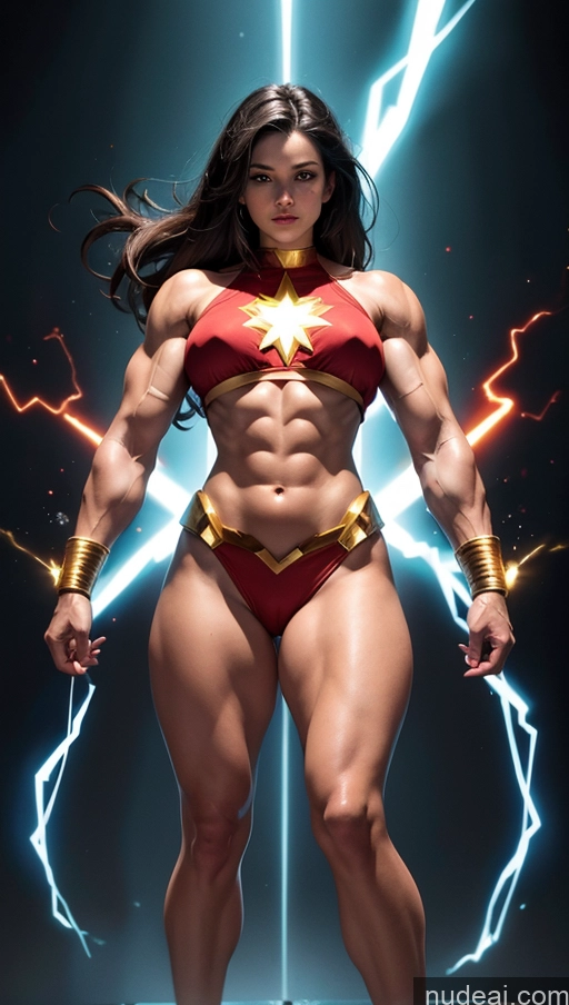 related ai porn images free for Bodybuilder Several Perfect Boobs Science Fiction Style Mary Thunderbolt Powering Up