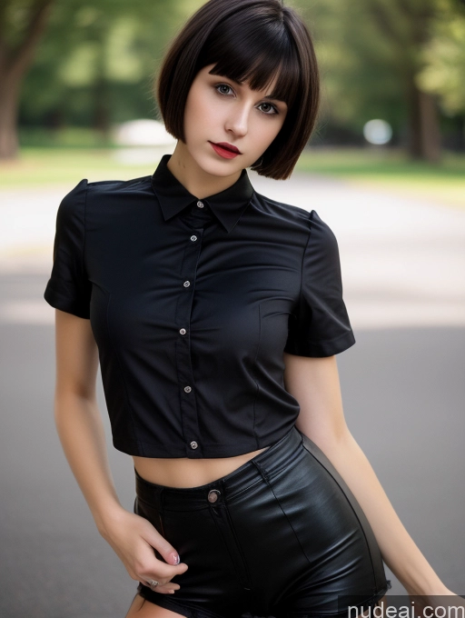 related ai porn images free for Small Tits Beautiful Skinny 18 Russian Short Hair Brunette Goth Close-up View Shirt