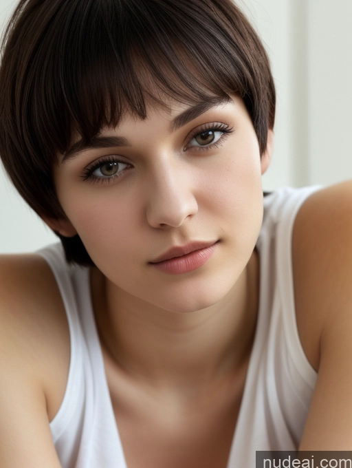 related ai porn images free for Small Tits Beautiful Skinny 18 Russian Short Hair Close-up View Shirt Black Hair