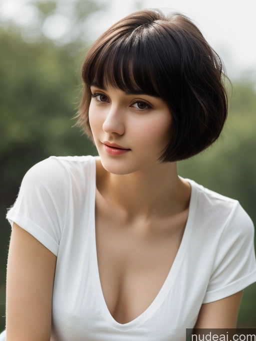 related ai porn images free for Small Tits Beautiful Skinny 18 Russian Short Hair Black Hair Shirt Close-up View