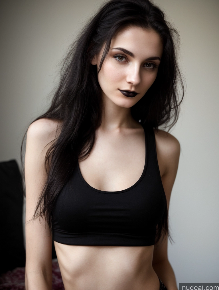 related ai porn images free for 18 Small Tits Skinny Beautiful Long Hair Russian Close-up View Goth Brunette Tank Top