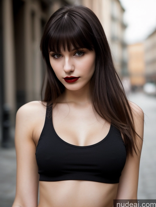 related ai porn images free for 18 Small Tits Skinny Beautiful Russian Close-up View Goth Brunette Tank Top Street Bangs Lipstick