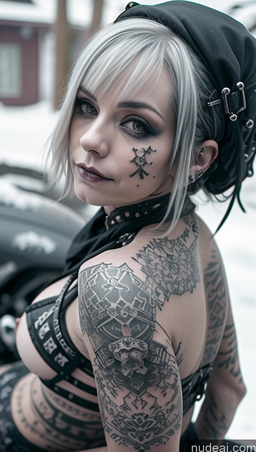 related ai porn images free for Milf Perfect Boobs Tattoos Gothic Punk Girl Snow Close-up View Fallout Straddling