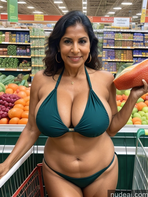 related ai porn images free for Milf One Busty Huge Boobs Tanned Skin 70s Front View Microkini Thong Indian Grocery