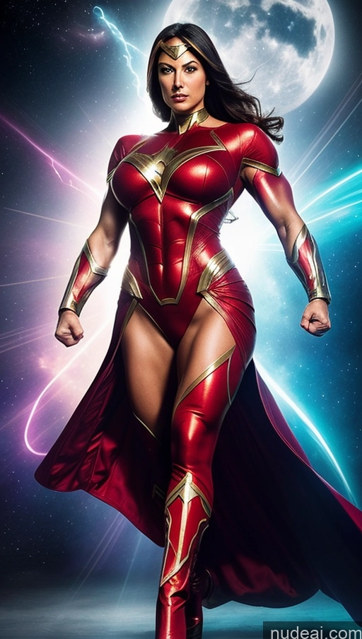 related ai porn images free for Superheroine Perfect Boobs Muscular Abs Perfect Body Several Superhero Powering Up Science Fiction Style Dynamic View Persian