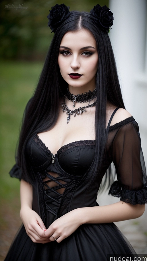 related ai porn images free for Small Tits Beautiful Skinny 18 Black Hair Straight Russian Goth Dress