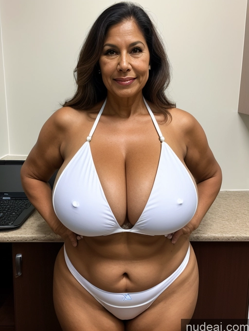 related ai porn images free for Milf 70s One Busty Huge Boobs Tanned Skin Brazilian Front View Microkini Thong Lab Coat Professor